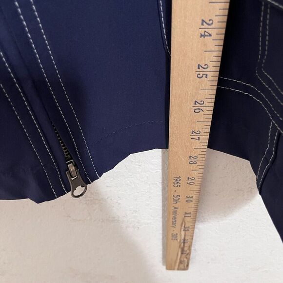 Chico’s Zenergy Full Zip Jacket Size 3 (XL) Blue Lightweight Windbreaker Stretch - Picture 10 of 11